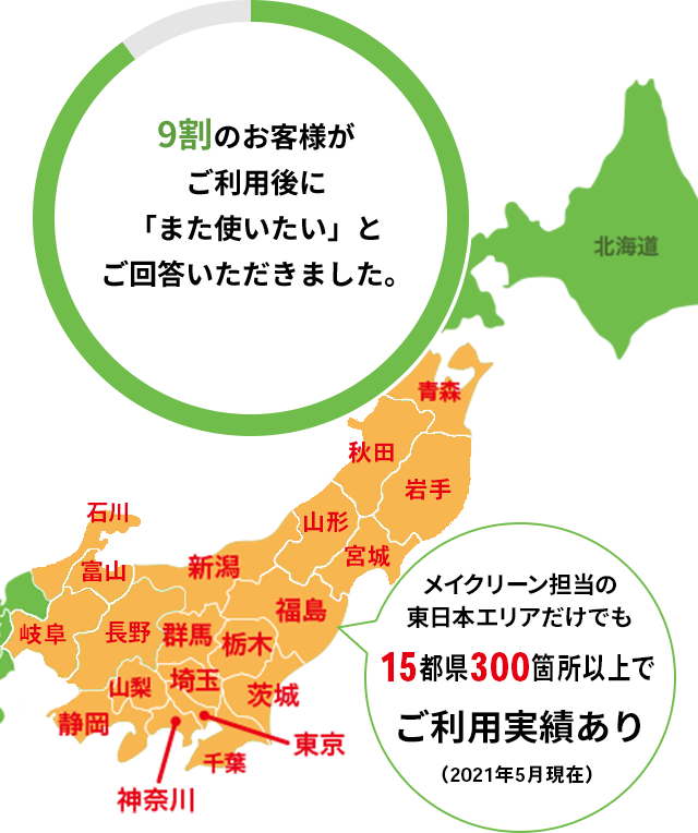 13都県162箇所でご利用実績あり